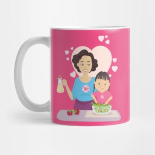 Mother and daughter Cooking Mug